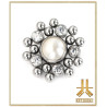 Triple Cabochon Titane Opale Strass