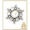 Triple Cabochon Titane Opale Strass