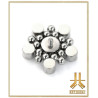 Triple Cabochon Titane Opale Strass