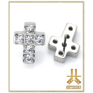 Embout Titane F136 Jeweled Cross Threadless