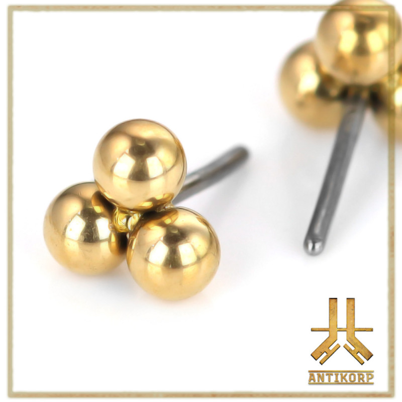 Embout Trinity Balls Titane F136 Threadless PVD Gold