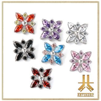 Pétale Trinity Titane F136 interne Swarovski