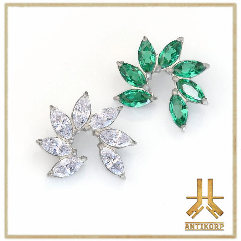 Pétale Trinity Titane F136 interne Swarovski