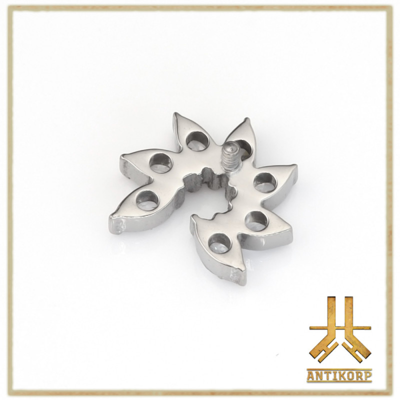 Pétale Trinity Titane F136 interne Swarovski