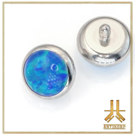 Triple Cabochon Titane Opale Strass