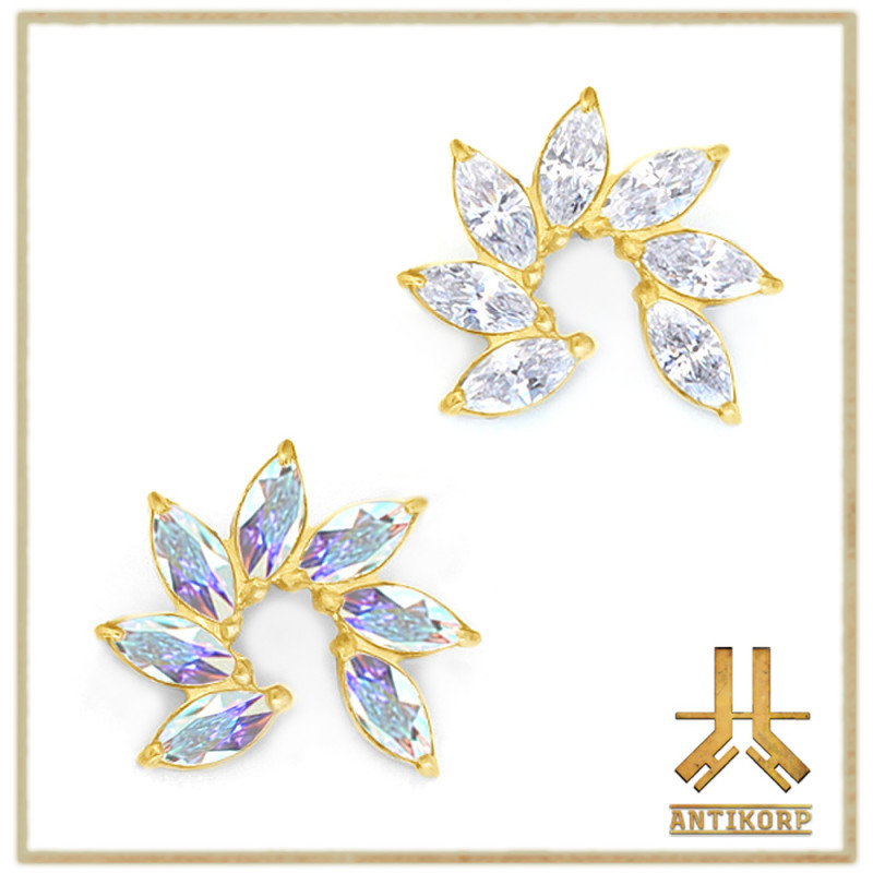 Pétale Trinity Titane F136 interne Swarovski