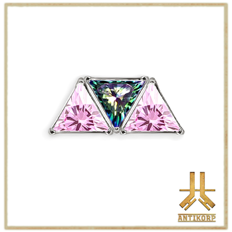 Pétale Trinity Titane F136 interne Swarovski
