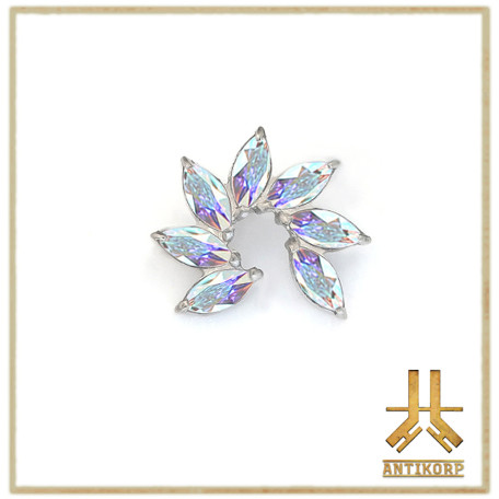 Pétale Trinity Titane F136 interne Swarovski