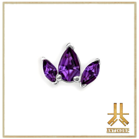 Pétale Trinity Titane F136 interne Swarovski