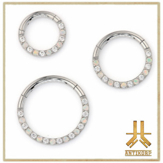 Anneau Clicker Titane F136 Front Strass