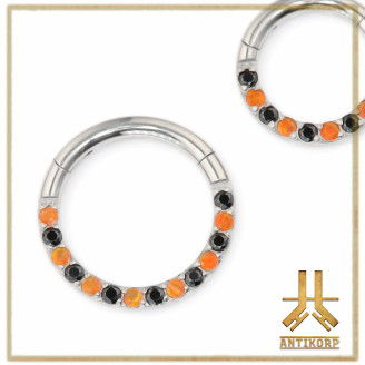 Anneau Clicker Titane F136 Front Strass