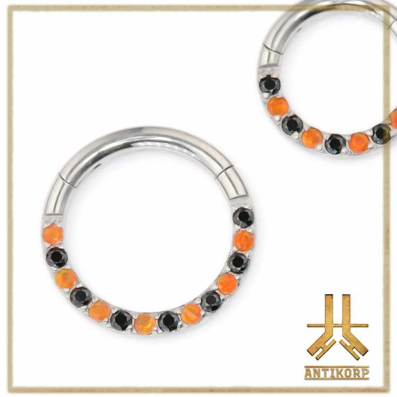 Anneau Clicker Titane F136 Front Strass