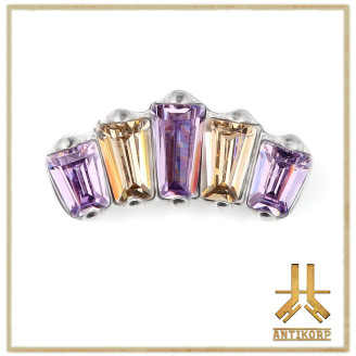 Pétale Trinity Titane F136 interne Swarovski