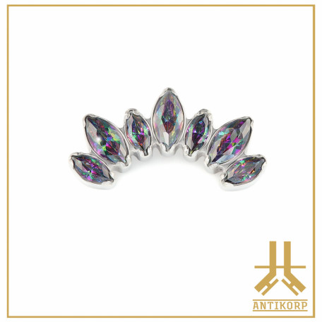 Embout Titane F136 Marquises Diademe strass interne