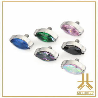 Pétale Trinity Titane F136 interne Swarovski