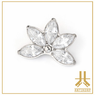 Pétale Trinity Titane F136 interne Swarovski