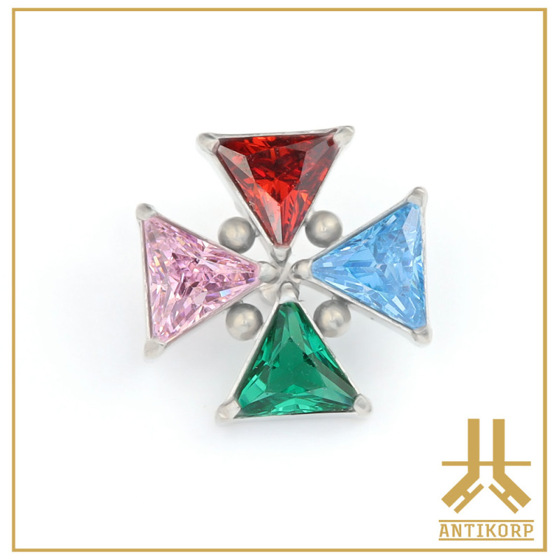 Pétale Trinity Titane F136 interne Swarovski