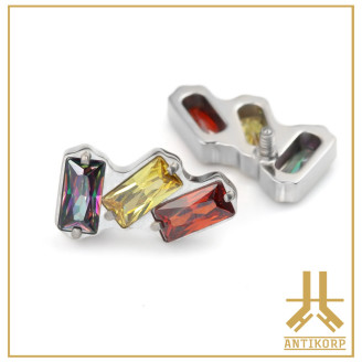 Pétale Trinity Titane F136 interne Swarovski
