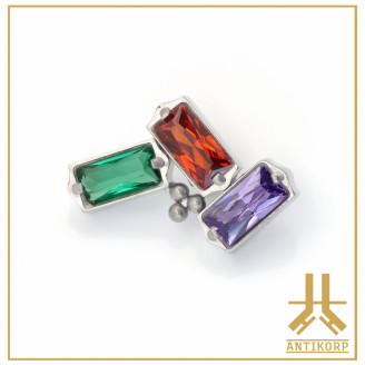Pétale Trinity Titane F136 interne Swarovski