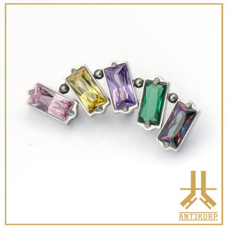 Pétale Trinity Titane F136 interne Swarovski