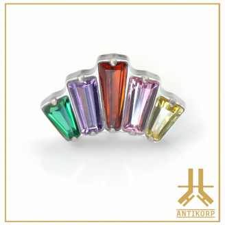 Pétale Trinity Titane F136 interne Swarovski