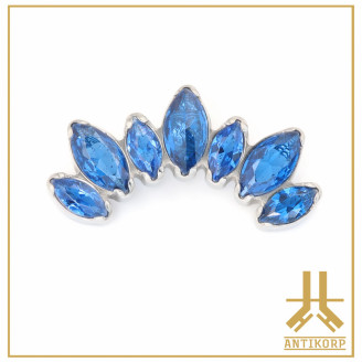 Embout Titane F136 Marquises Diademe strass interne