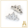 Triple Cabochon Titane Opale Strass