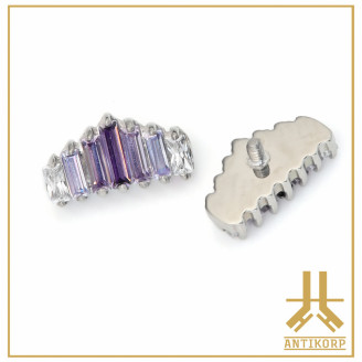Pétale Trinity Titane F136 interne Swarovski
