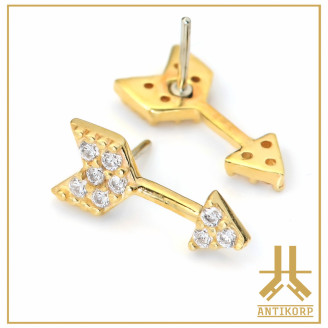 Marquise Or 14K Strass