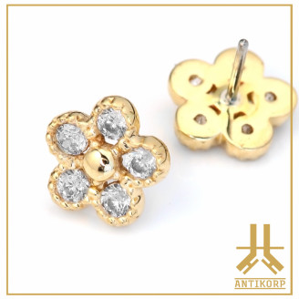 Marquise Or 14K Strass