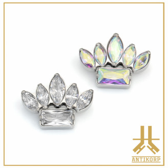 Pétale Trinity Titane F136 interne Swarovski