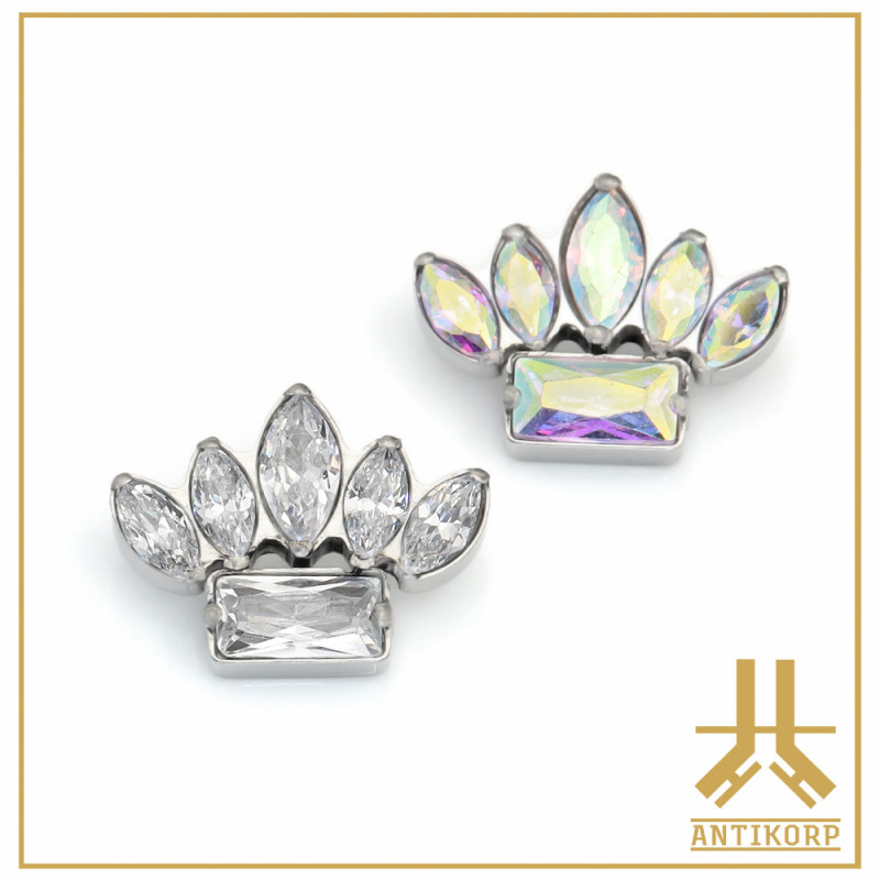 Pétale Trinity Titane F136 interne Swarovski