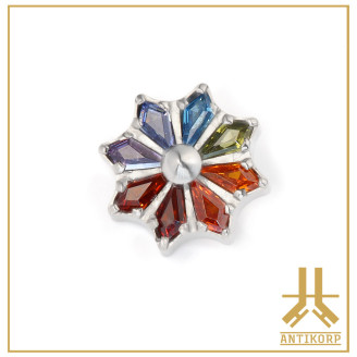 Pétale Trinity Titane F136 interne Swarovski