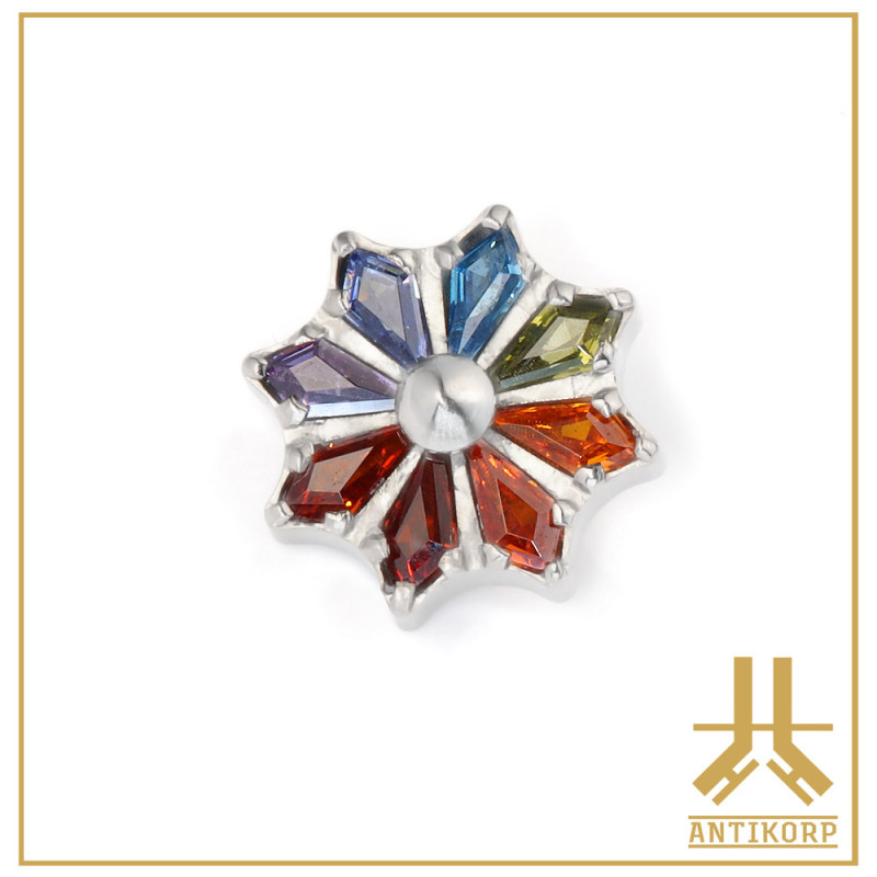 Pétale Trinity Titane F136 interne Swarovski