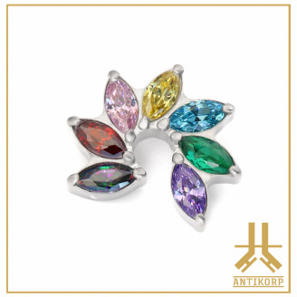 Pétale Trinity Titane F136 interne Swarovski