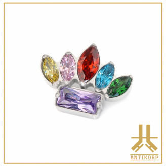Pétale Trinity Titane F136 interne Swarovski