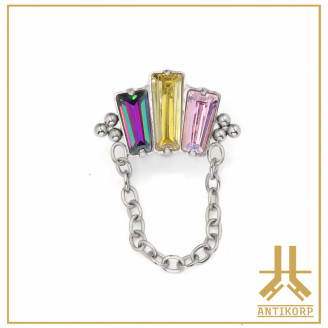 Pétale Trinity Titane F136 interne Swarovski