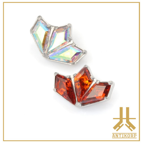 Embout Titane F136 3 Diamonds Cut Crown