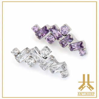Pétale Trinity Titane F136 interne Swarovski