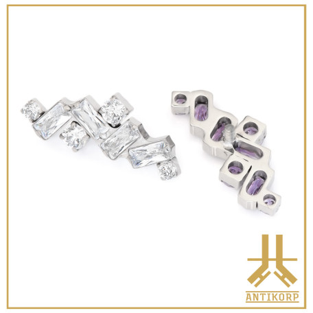 Pétale Trinity Titane F136 interne Swarovski