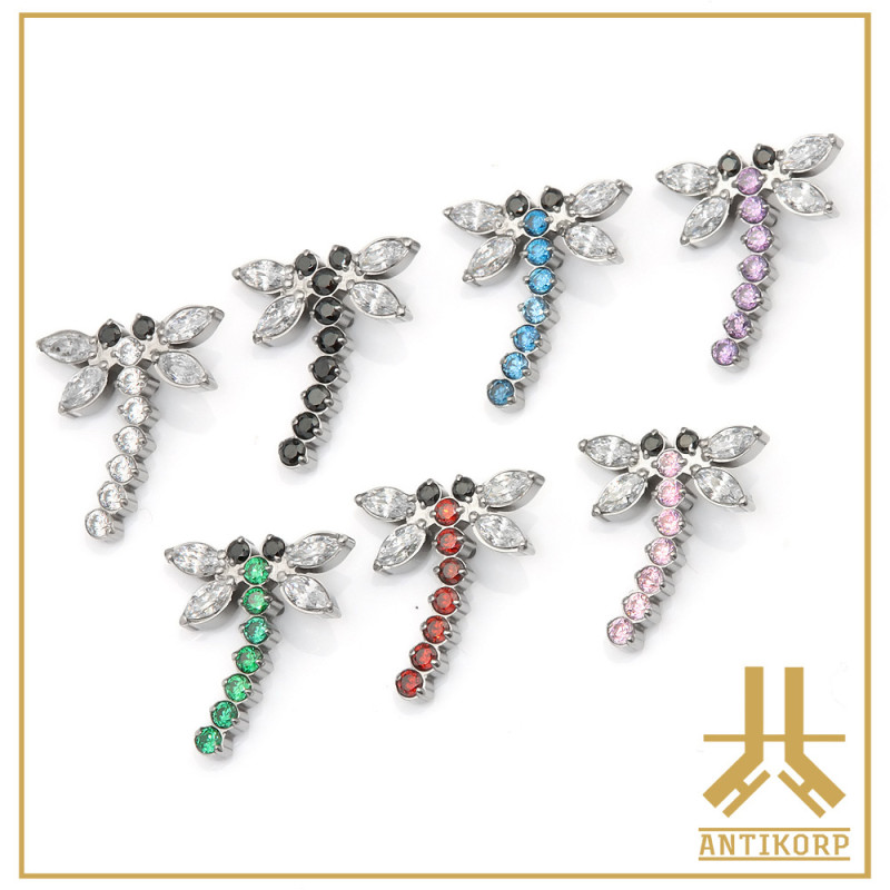 Pétale Trinity Titane F136 interne Swarovski
