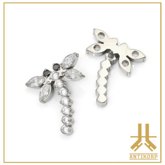 Pétale Trinity Titane F136 interne Swarovski