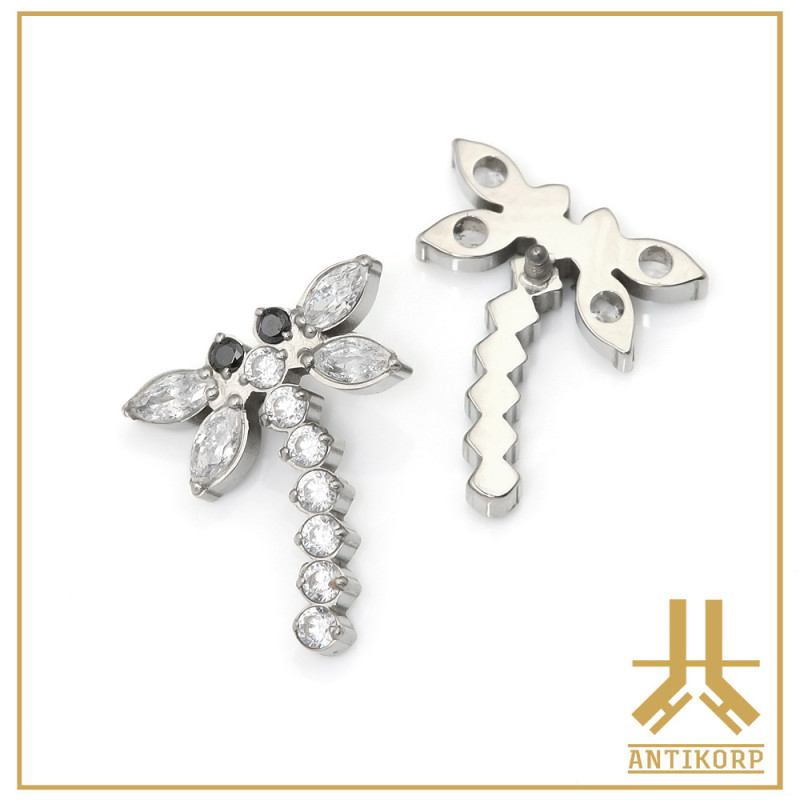 Pétale Trinity Titane F136 interne Swarovski