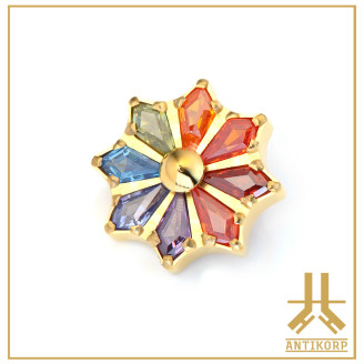Pétale Trinity Titane F136 interne Swarovski