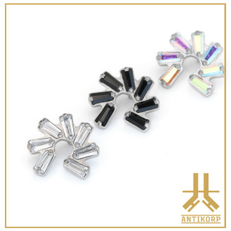 Pétale Trinity Titane F136 interne Swarovski