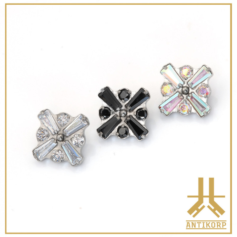 Pétale Trinity Titane F136 interne Swarovski