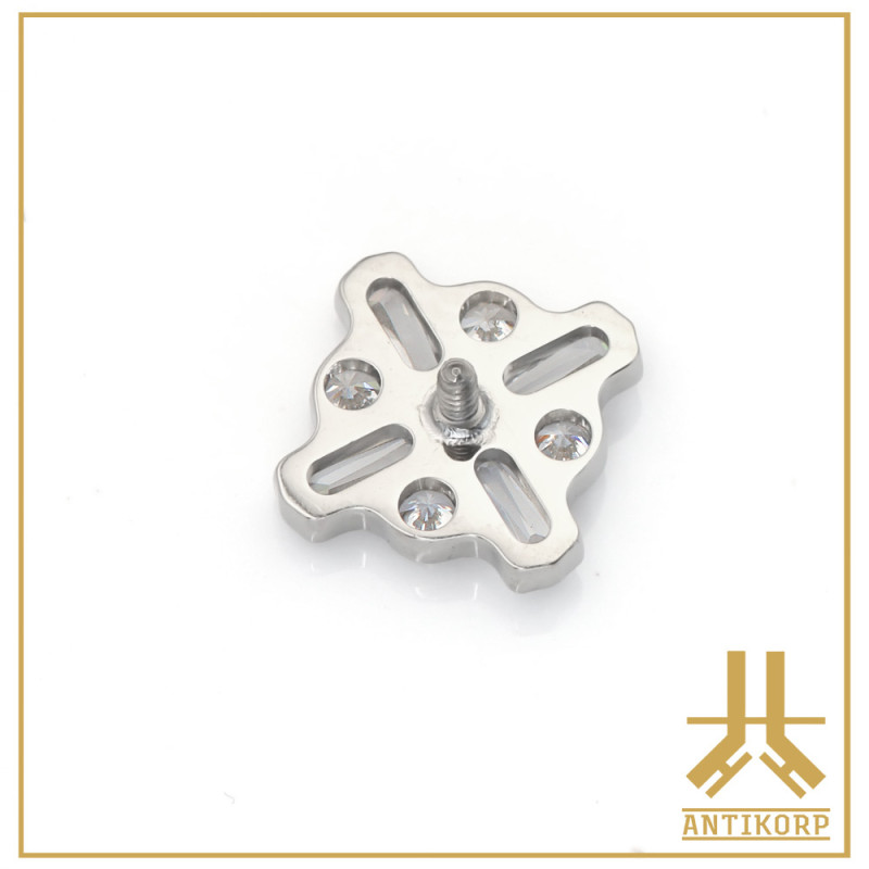 Pétale Trinity Titane F136 interne Swarovski