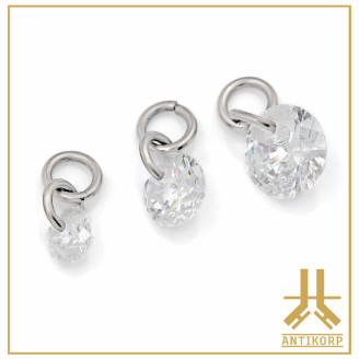Pendant Charms Feuille Strass
