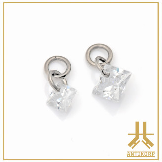 Pendant Charms Feuille Strass