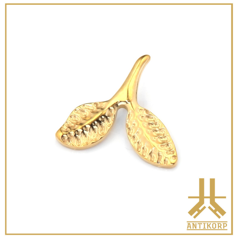 Embout Titane F136 PVD Gold Double Feuille interne